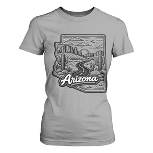 Vintage Arizona Pride T Shirt For Women Cactus Desert Western Landscape TS12 Sport Gray Print Your Wear