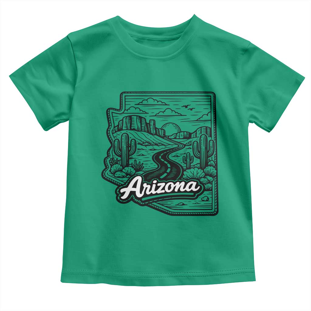 Vintage Arizona Pride Toddler T Shirt Cactus Desert Western Landscape TS12 Irish Green Print Your Wear