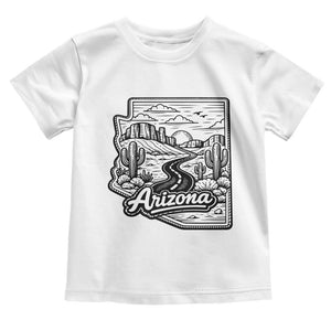 Vintage Arizona Pride Toddler T Shirt Cactus Desert Western Landscape TS12 White Print Your Wear
