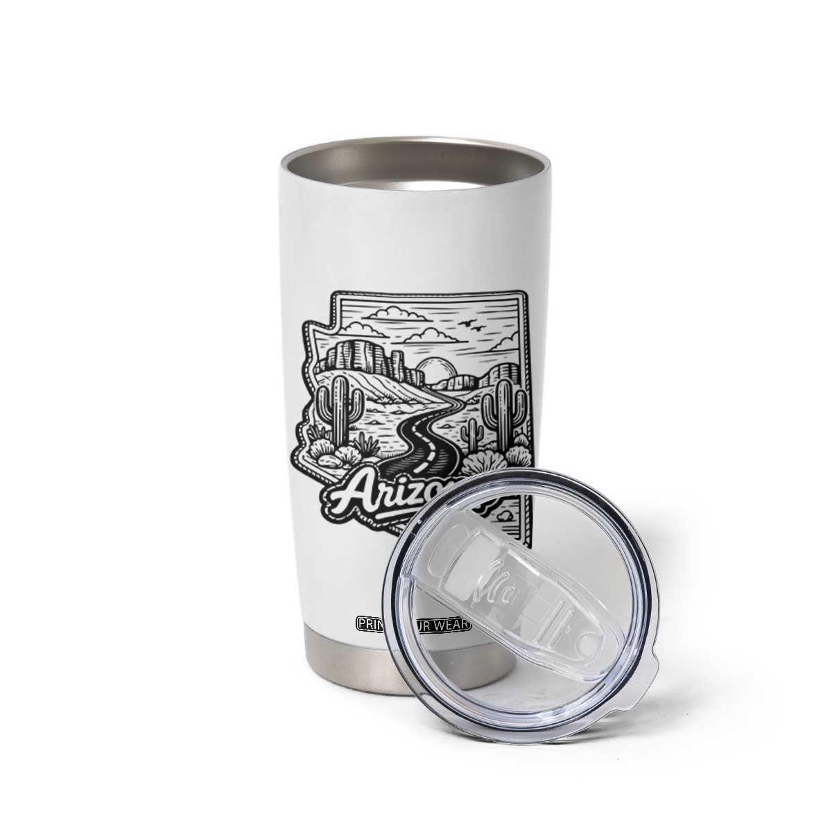 Vintage Arizona Pride Tumbler Cup Cactus Desert Western Landscape TS12 Print Your Wear