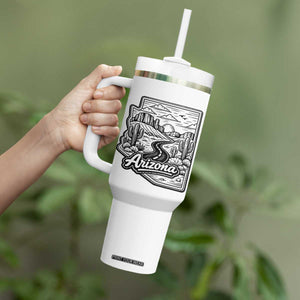 Vintage Arizona Pride Tumbler With Handle Cactus Desert Western Landscape TS12 Print Your Wear