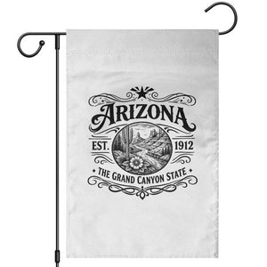 Arizona Desert Wanderlust Garden Flag Vintage Grand Canyon State Est 1912 TS12 White Print Your Wear
