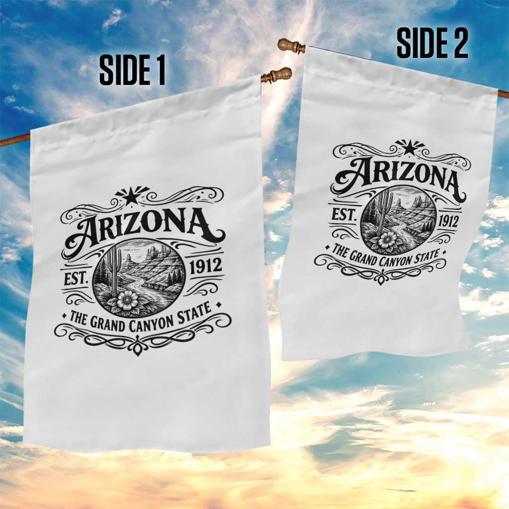 Arizona Desert Wanderlust Garden Flag Vintage Grand Canyon State Est 1912 TS12 Print Your Wear