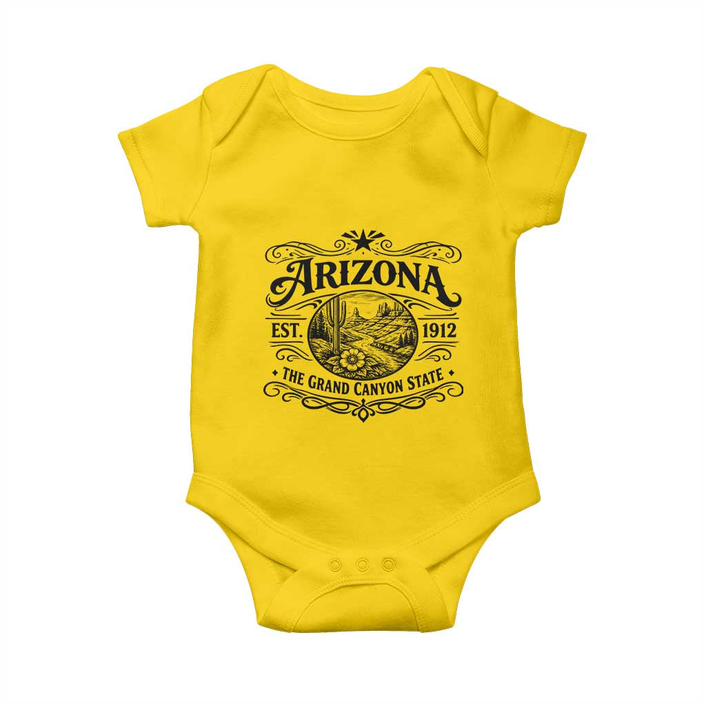 Arizona Desert Wanderlust Baby Onesie Vintage Grand Canyon State Est 1912 TS12 Daisy Print Your Wear