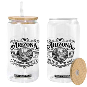 Arizona Desert Wanderlust Glass Can Vintage Grand Canyon State Est 1912 TS12 Print Your Wear