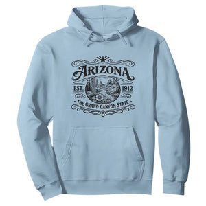Arizona Desert Wanderlust Hoodie Vintage Grand Canyon State Est 1912 TS12 Light Blue Print Your Wear