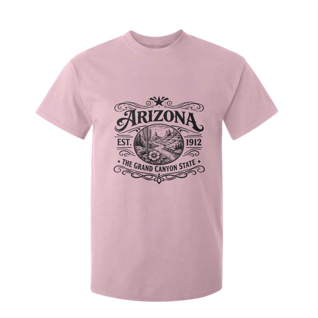 Arizona Desert Wanderlust T Shirt For Kid Vintage Grand Canyon State Est 1912 TS12 Light Pink Print Your Wear