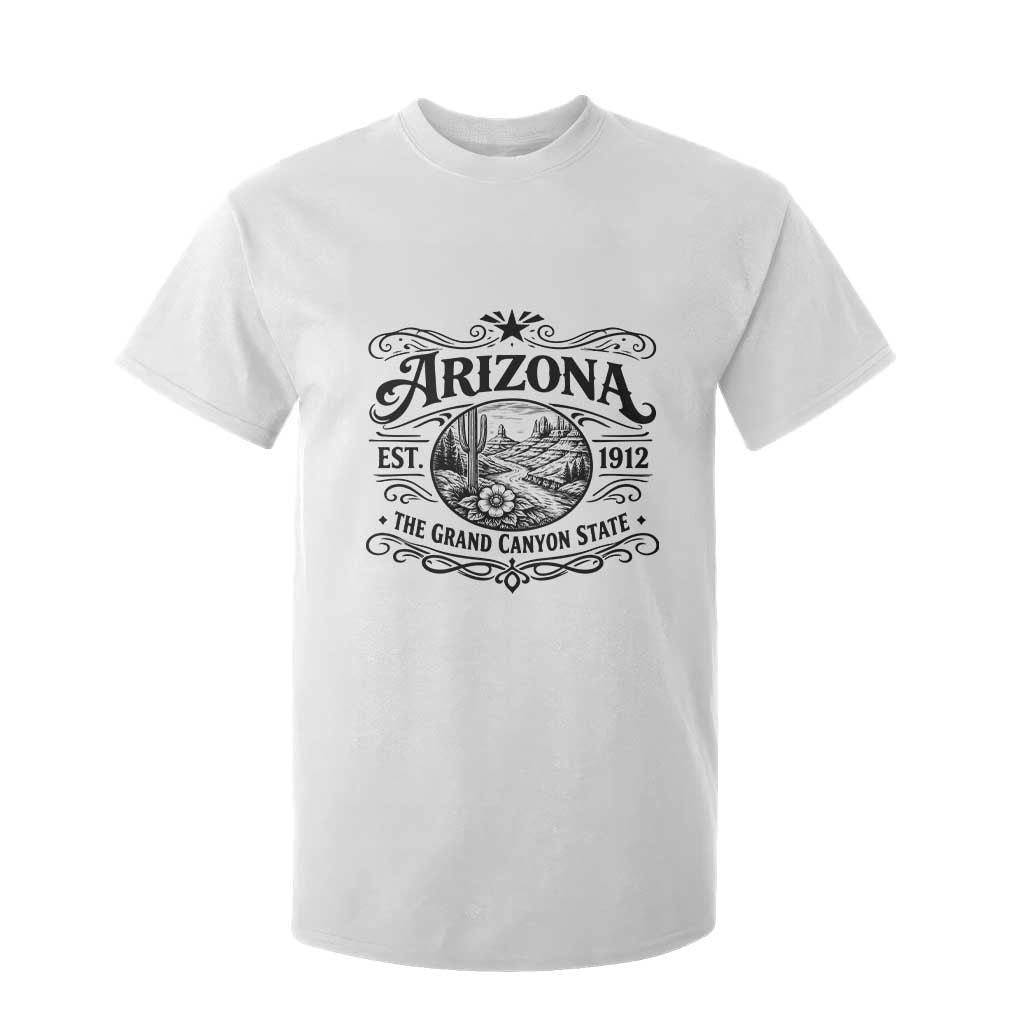 Arizona Desert Wanderlust T Shirt For Kid Vintage Grand Canyon State Est 1912 TS12 White Print Your Wear