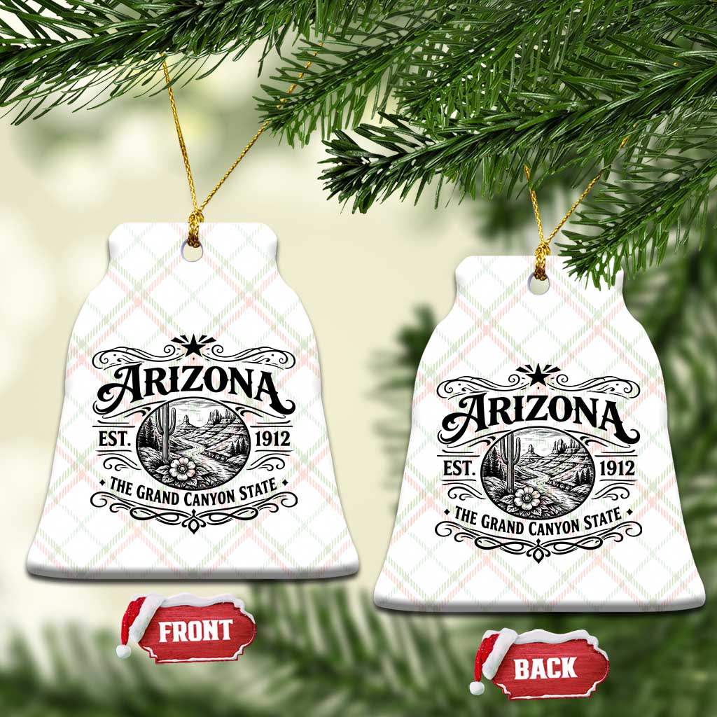 Arizona Desert Wanderlust Ceramic Ornament Vintage Grand Canyon State Est 1912 TS12 Print Your Wear
