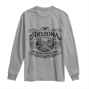 Arizona Desert Wanderlust Long Sleeve Shirt Vintage Grand Canyon State Est 1912 TS12 Sport Gray Print Your Wear