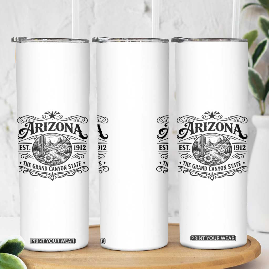 Arizona Desert Wanderlust Skinny Tumbler Vintage Grand Canyon State Est 1912 TS12 Print Your Wear