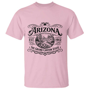Arizona Desert Wanderlust T Shirt Vintage Grand Canyon State Est 1912 TS12 Light Pink Print Your Wear