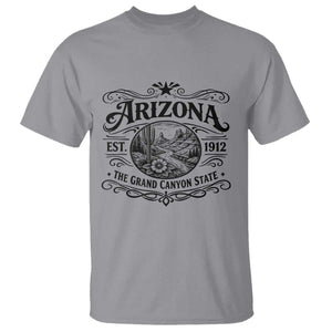 Arizona Desert Wanderlust T Shirt Vintage Grand Canyon State Est 1912 TS12 Sport Gray Print Your Wear