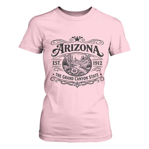 Arizona Desert Wanderlust T Shirt For Women Vintage Grand Canyon State Est 1912 TS12 Light Pink Print Your Wear
