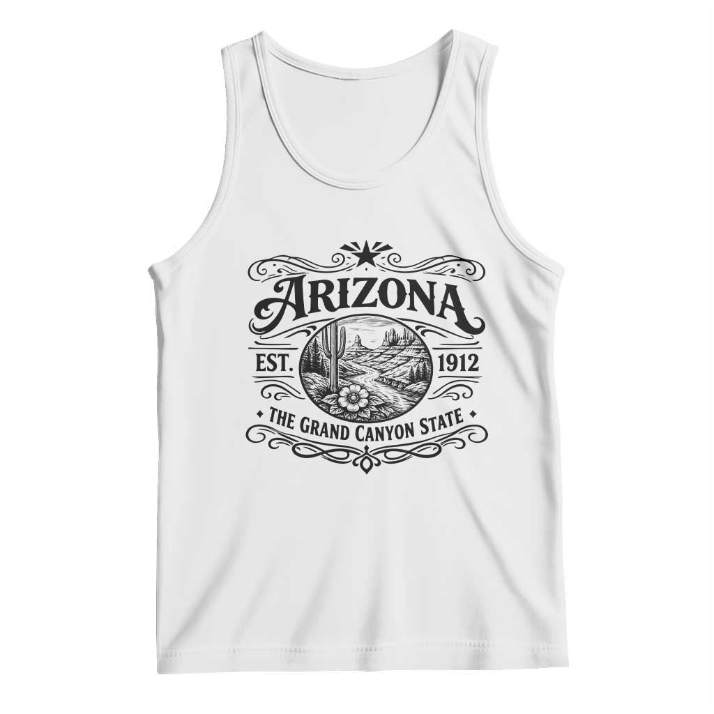 Arizona Desert Wanderlust Tank Top Vintage Grand Canyon State Est 1912 TS12 White Print Your Wear