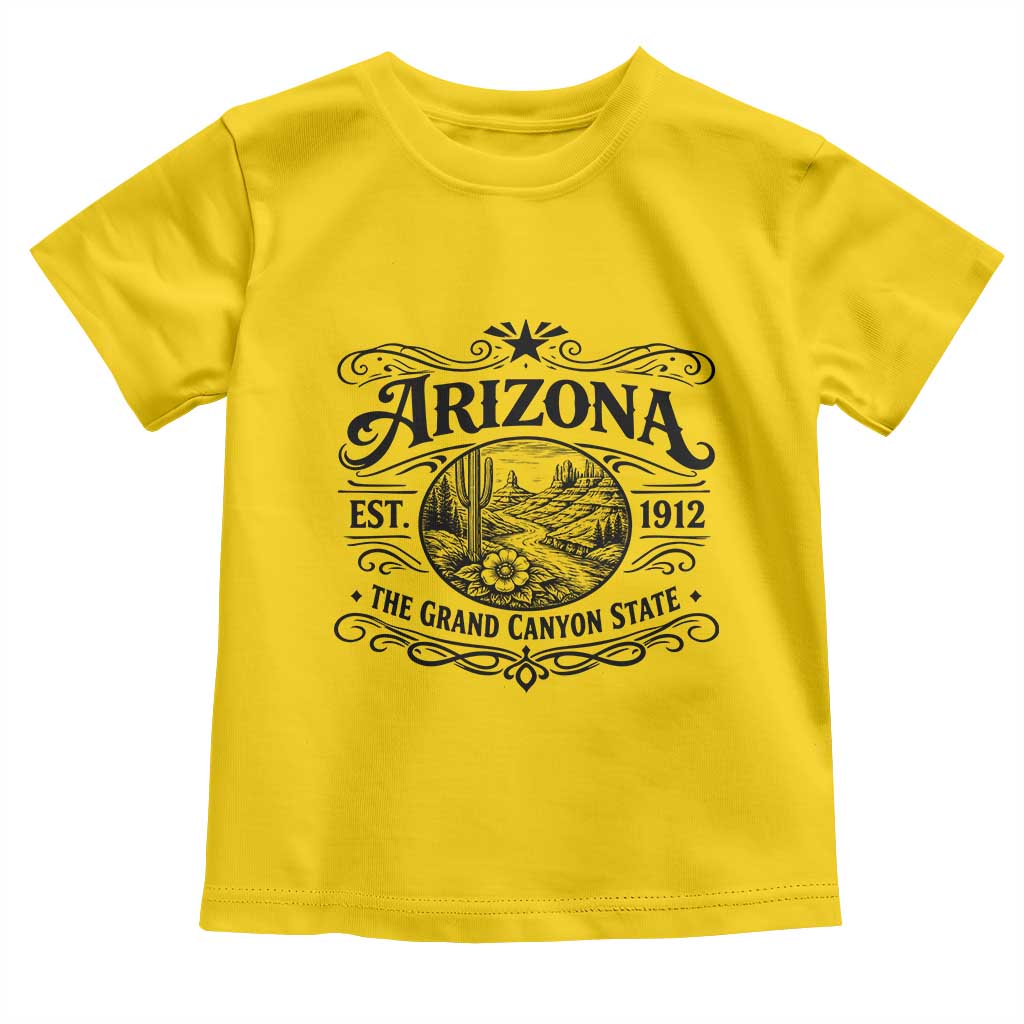 Arizona Desert Wanderlust Toddler T Shirt Vintage Grand Canyon State Est 1912 TS12 Daisy Print Your Wear