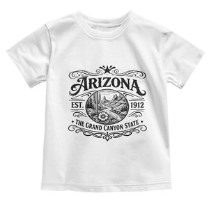 Arizona Desert Wanderlust Toddler T Shirt Vintage Grand Canyon State Est 1912 TS12 White Print Your Wear