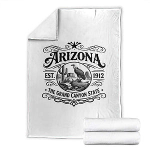 Vintage Arizona Cactus Desert Canyon Western 1912 Throw Blanket TS12 White Print Your Wear