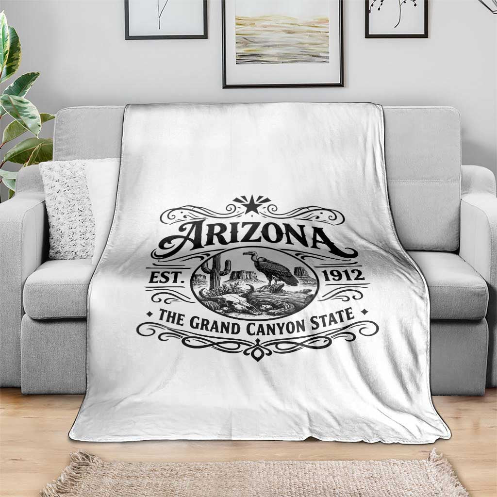 Vintage Arizona Cactus Desert Canyon Western 1912 Throw Blanket TS12 Print Your Wear