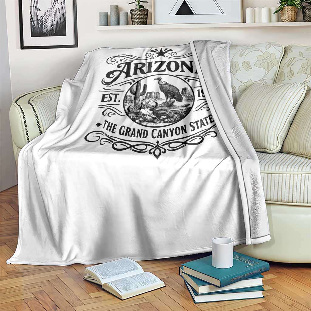 Vintage Arizona Cactus Desert Canyon Western 1912 Throw Blanket TS12 Print Your Wear