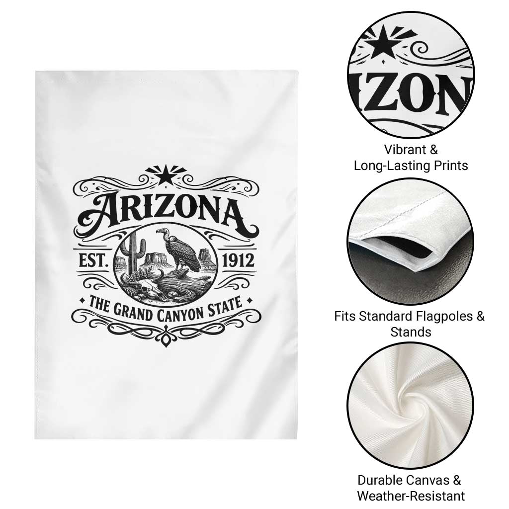 Vintage Arizona Cactus Desert Canyon Western 1912 Garden Flag TS12 Print Your Wear