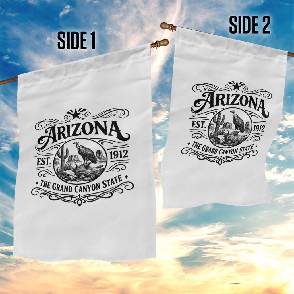 Vintage Arizona Cactus Desert Canyon Western 1912 Garden Flag TS12 Print Your Wear