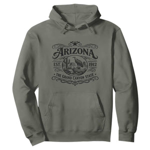 Vintage Arizona Cactus Desert Canyon Western 1912 Hoodie TS12 Military Green Print Your Wear