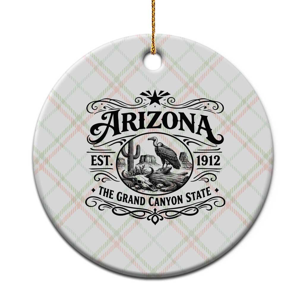Vintage Arizona Cactus Desert Canyon Western 1912 Ceramic Ornament TS12 1pc Christmas Plaid Print Your Wear