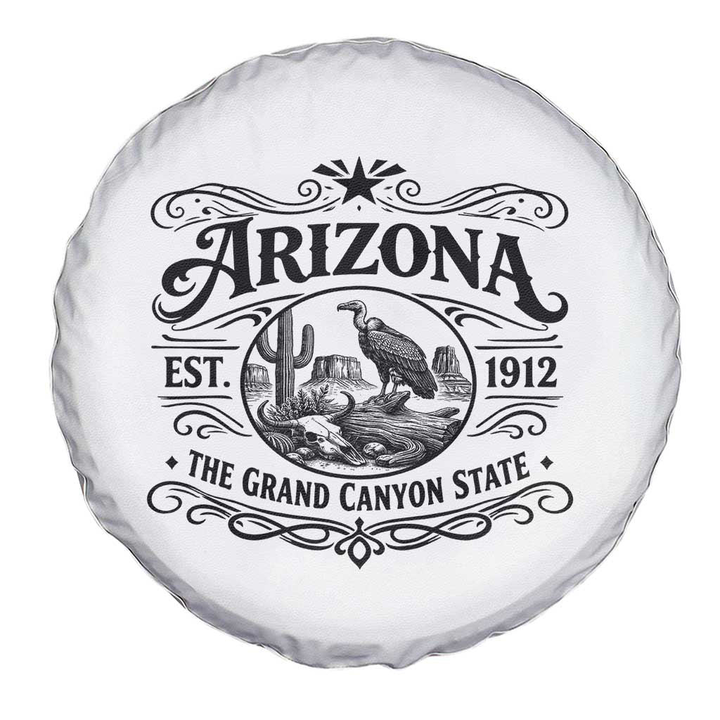 Vintage Arizona Cactus Desert Canyon Western 1912 Spare Tire Cover TS12 Print Your Wear