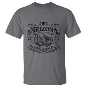 Vintage Arizona Cactus Desert Canyon Western 1912 T Shirt TS12 Charcoal Print Your Wear