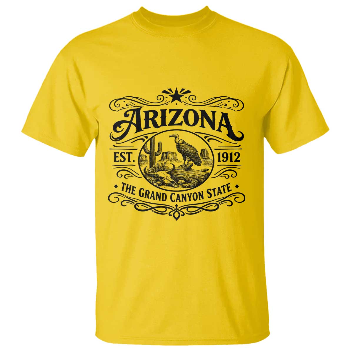 Vintage Arizona Cactus Desert Canyon Western 1912 T Shirt TS12 Daisy Print Your Wear