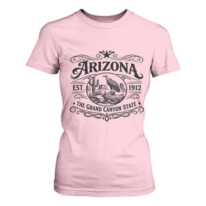 Vintage Arizona Cactus Desert Canyon Western 1912 T Shirt For Women TS12 Light Pink Print Your Wear