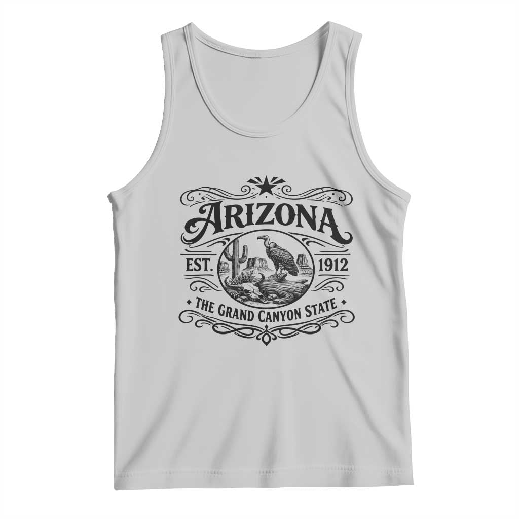 Vintage Arizona Cactus Desert Canyon Western 1912 Tank Top TS12 Ash Print Your Wear