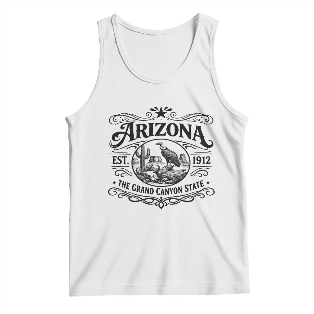 Vintage Arizona Cactus Desert Canyon Western 1912 Tank Top TS12 White Print Your Wear