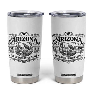 Vintage Arizona Cactus Desert Canyon Western 1912 Tumbler Cup TS12 White Print Your Wear