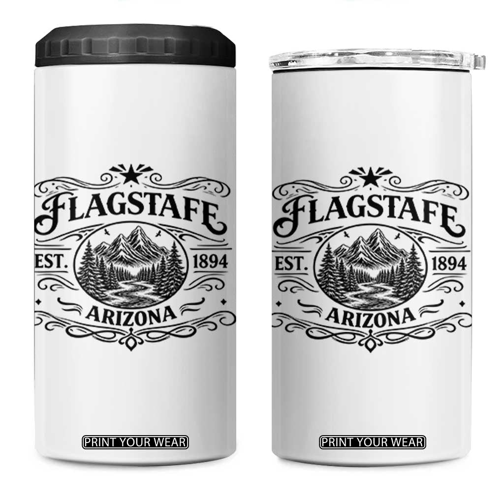Vintage Flagstaff Landscape Adventure 4 in 1 Can Cooler Tumbler Arizona Gift TS12 One Size: 16 oz White Print Your Wear