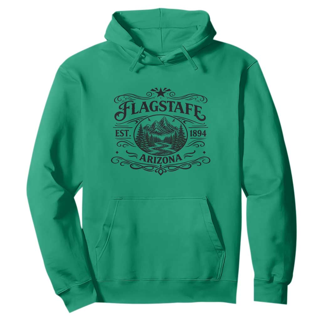 Vintage Flagstaff Landscape Adventure Hoodie Arizona Gift TS12 Irish Green Print Your Wear