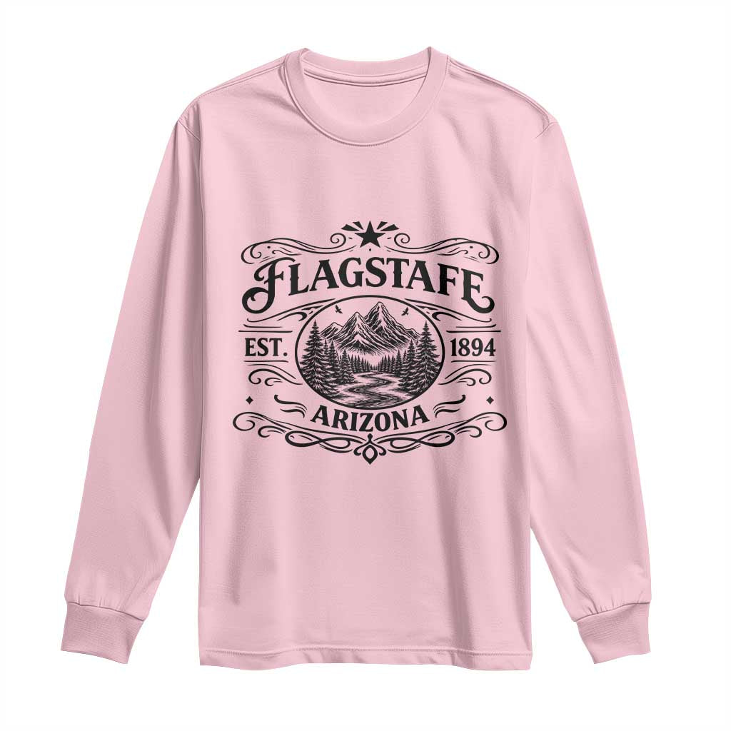 Vintage Flagstaff Landscape Adventure Long Sleeve Shirt Arizona Gift TS12 Light Pink Print Your Wear