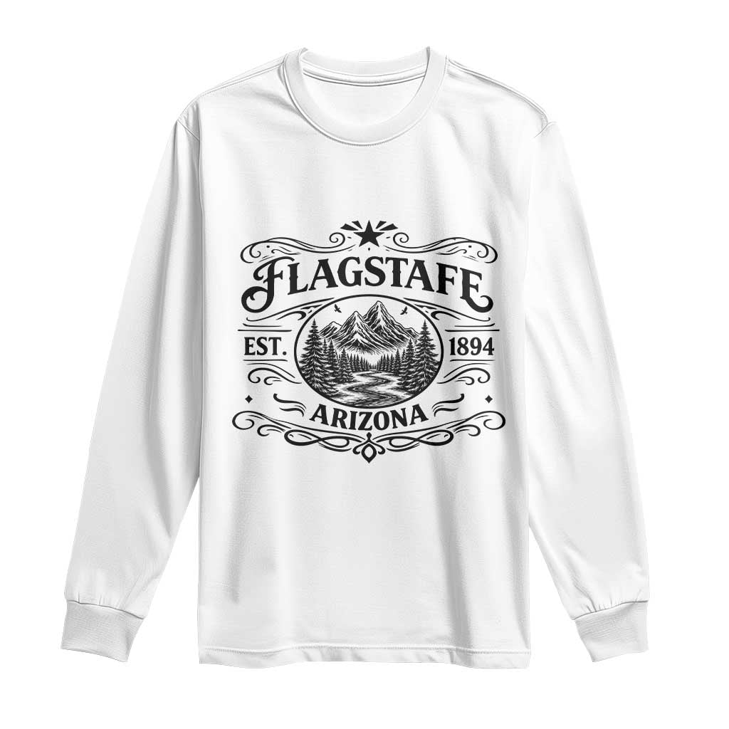 Vintage Flagstaff Landscape Adventure Long Sleeve Shirt Arizona Gift TS12 White Print Your Wear