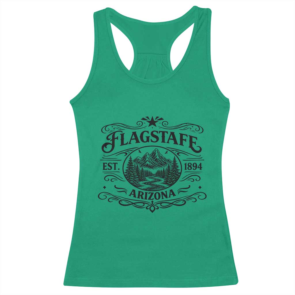 Vintage Flagstaff Landscape Adventure Racerback Tank Top Arizona Gift TS12 Irish Green Print Your Wear