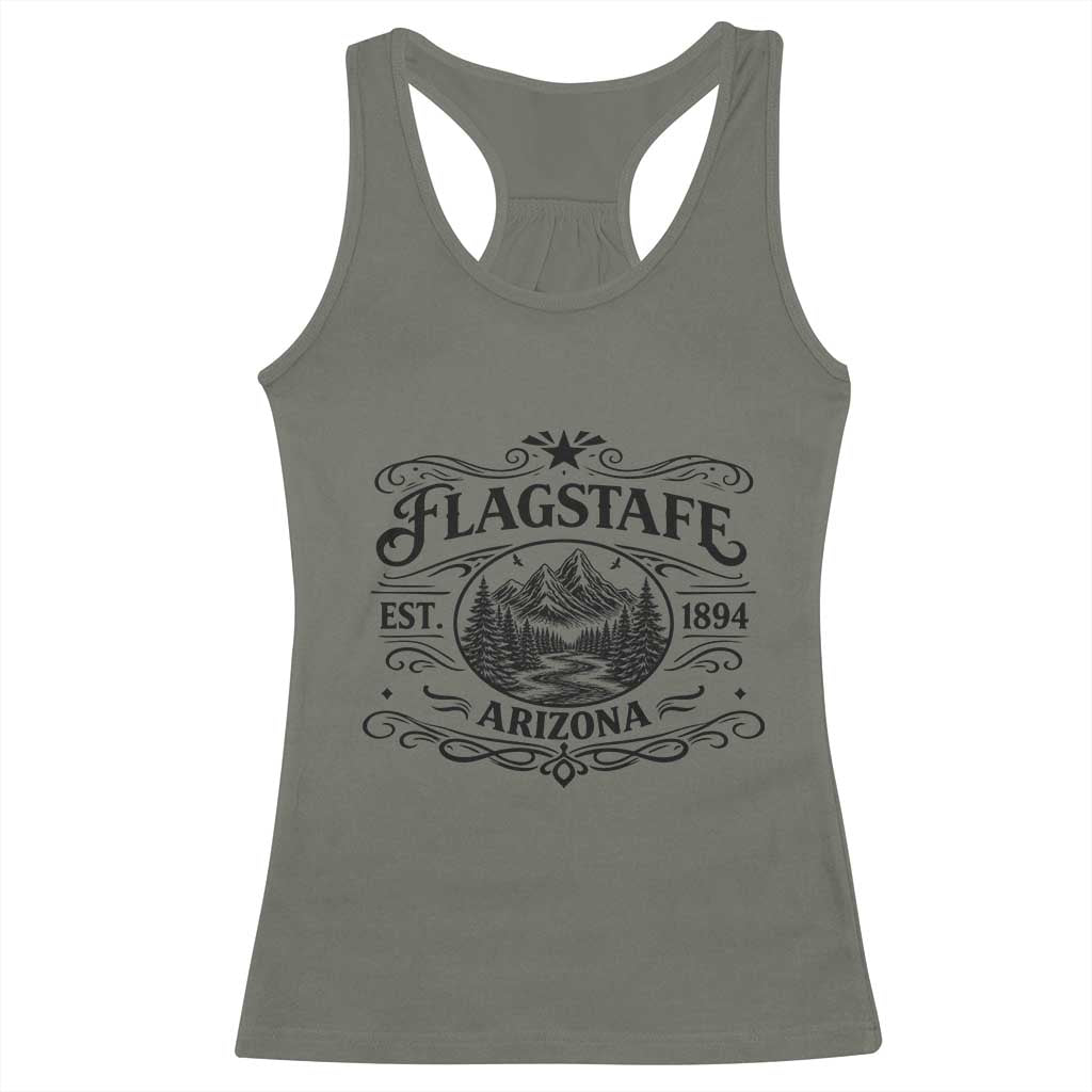 Vintage Flagstaff Landscape Adventure Racerback Tank Top Arizona Gift TS12 Military Green Print Your Wear