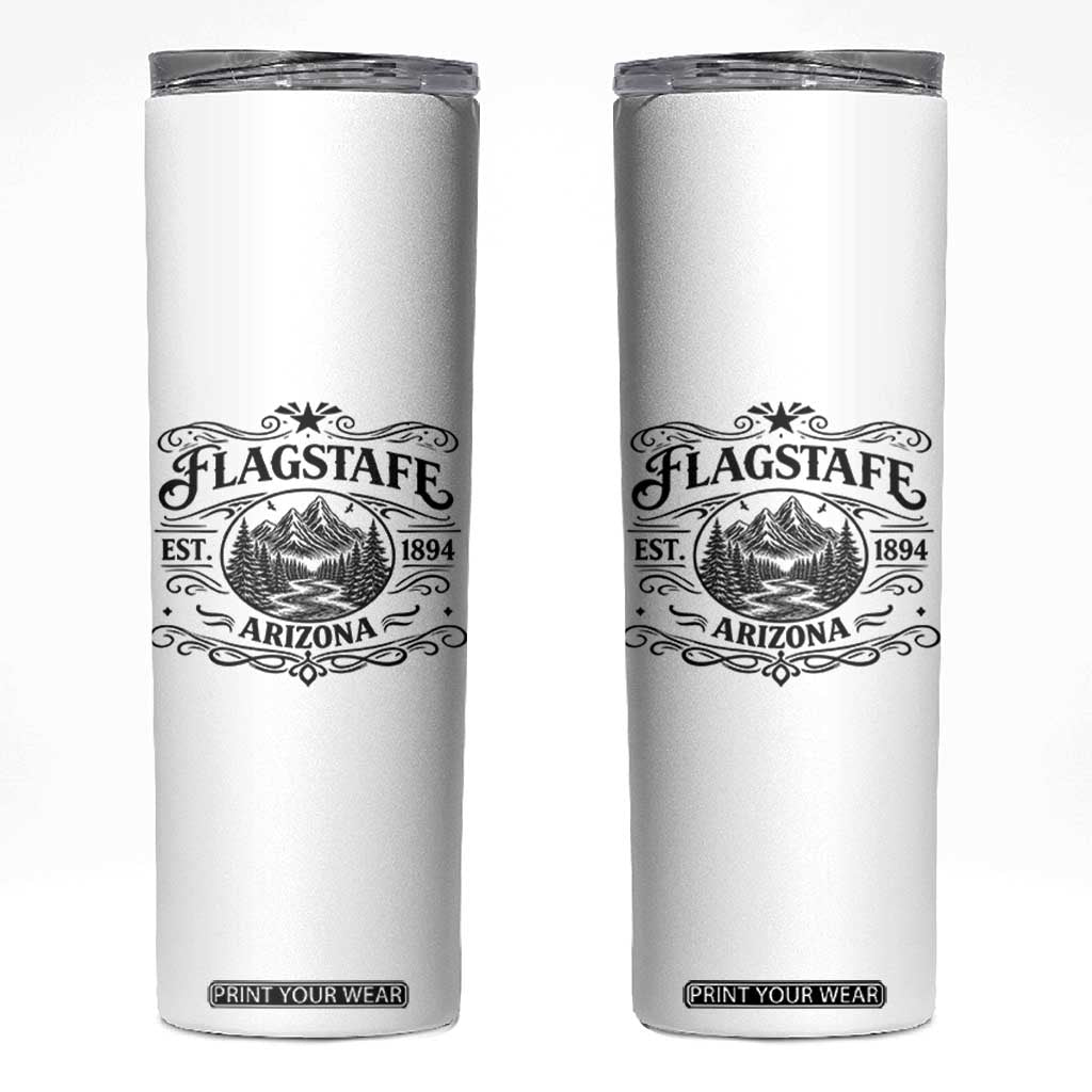 Vintage Flagstaff Landscape Adventure Skinny Tumbler Arizona Gift TS12 White Print Your Wear