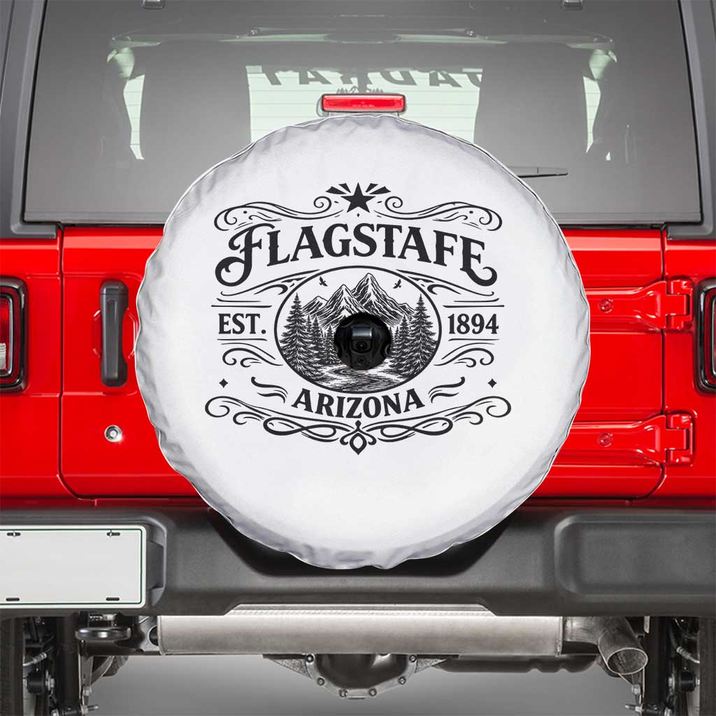 Vintage Flagstaff Landscape Adventure Spare Tire Cover Arizona Gift TS12 White Print Your Wear