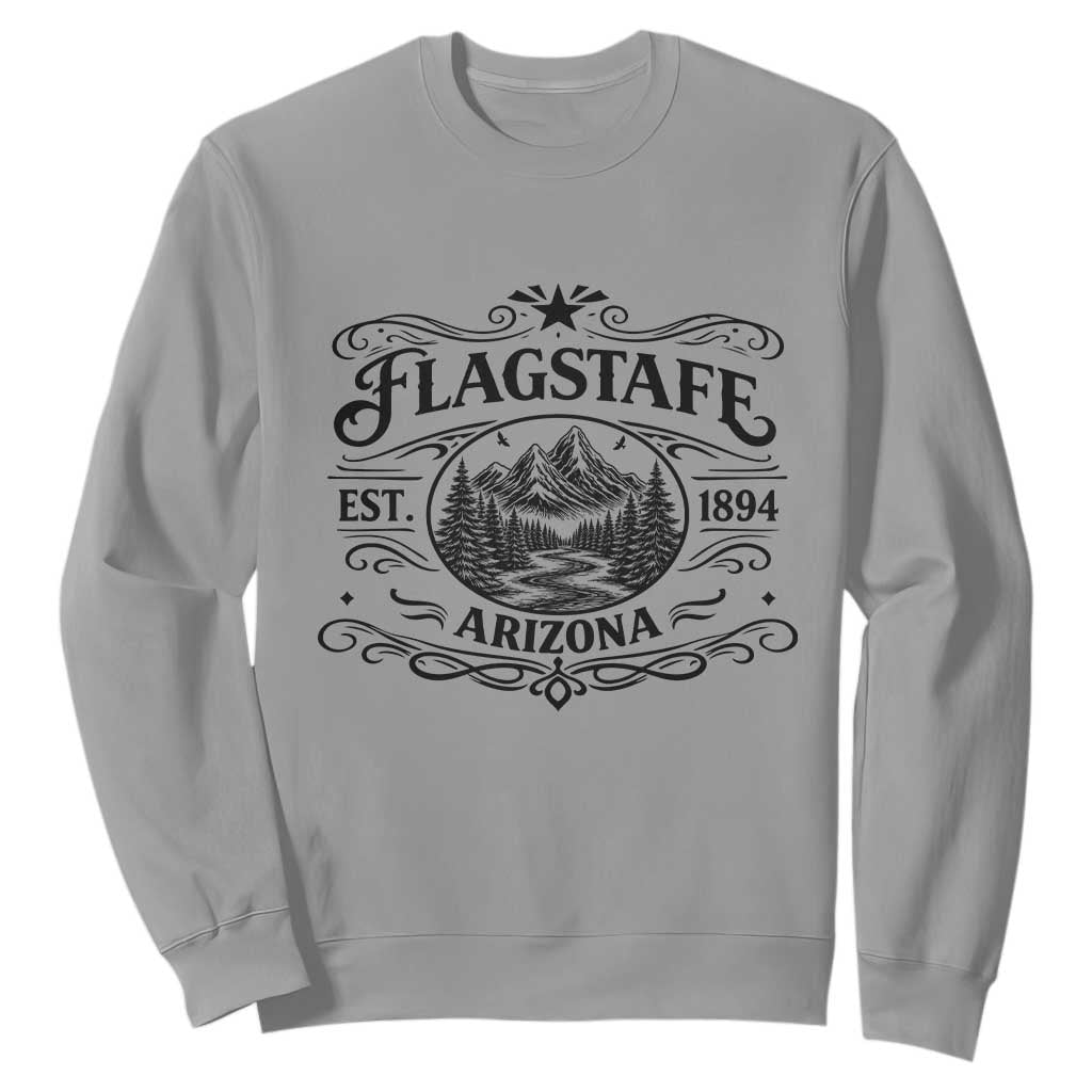 Vintage Flagstaff Landscape Adventure Sweatshirt Arizona Gift TS12 Sport Gray Print Your Wear