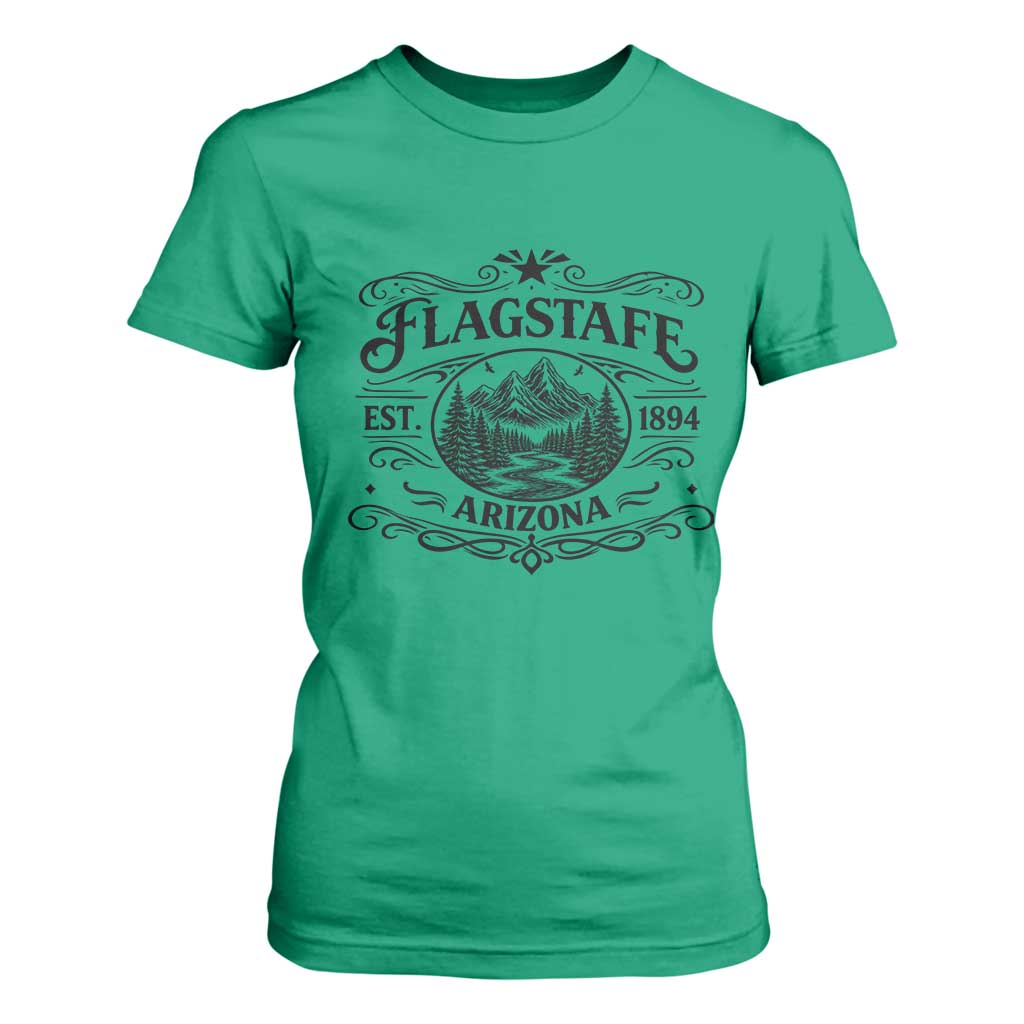 Vintage Flagstaff Landscape Adventure T Shirt For Women Arizona Gift TS12 Irish Green Print Your Wear