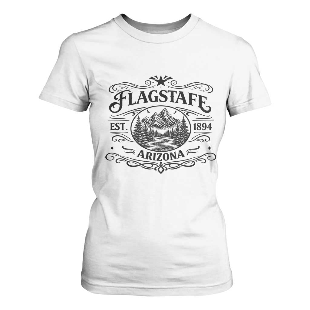 Vintage Flagstaff Landscape Adventure T Shirt For Women Arizona Gift TS12 White Print Your Wear