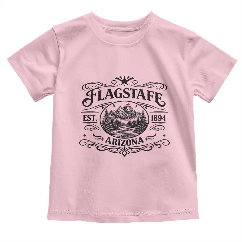 Vintage Flagstaff Landscape Adventure Toddler T Shirt Arizona Gift TS12 Light Pink Print Your Wear