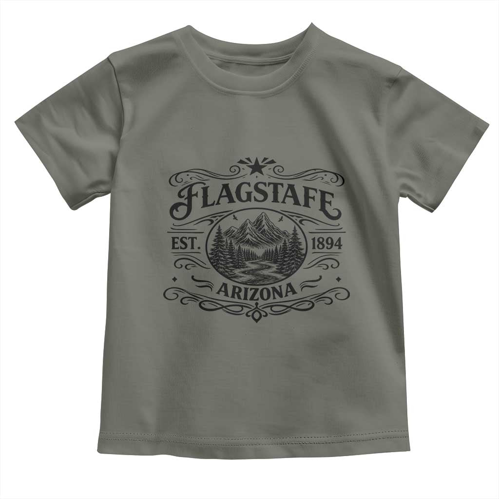 Vintage Flagstaff Landscape Adventure Toddler T Shirt Arizona Gift TS12 Military Green Print Your Wear