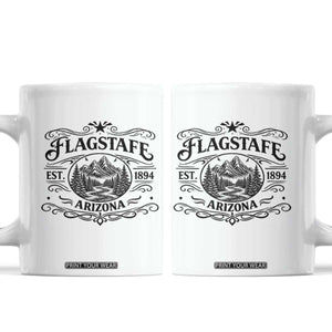 Vintage Flagstaff Landscape Adventure Coffee Mug Arizona Gift TS12 White Print Your Wear