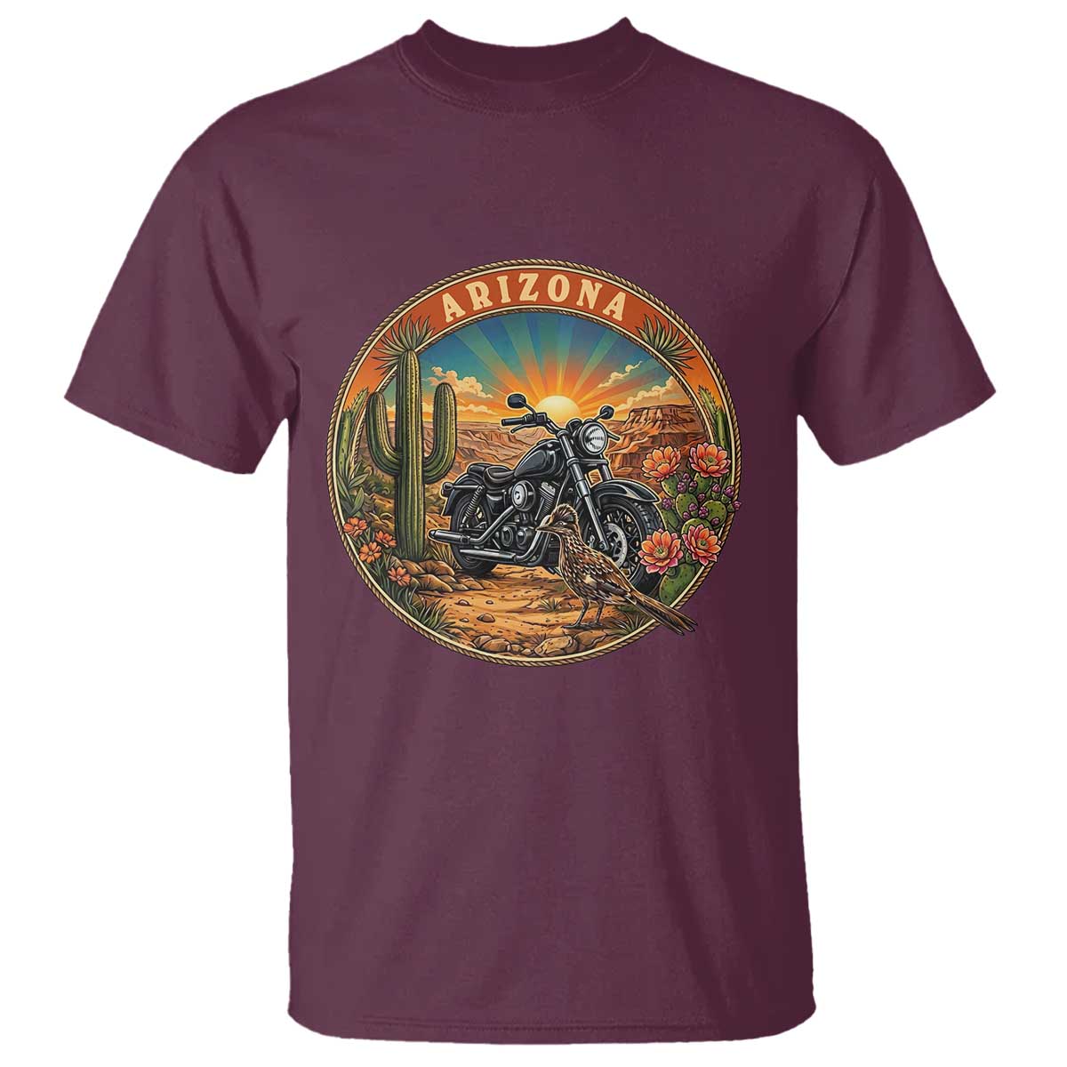 Arizona Pride T Shirt Adventure Scenic Journey Southwest USA TS12 Maroon Print Your Wear